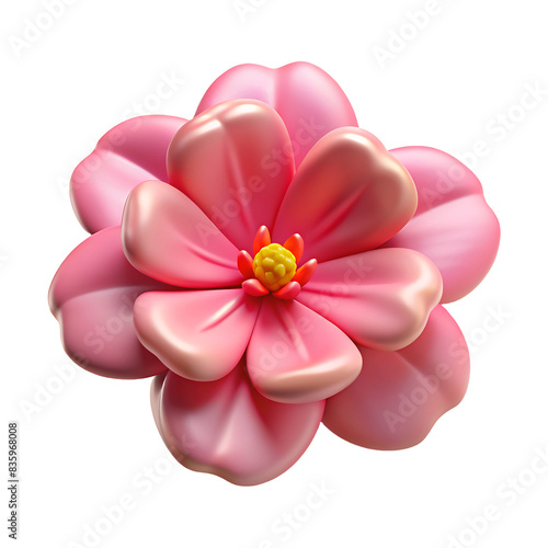 Impatiens  Flower Hyperrealistic Highly Detailed Isolated On Transparent Background PNG File