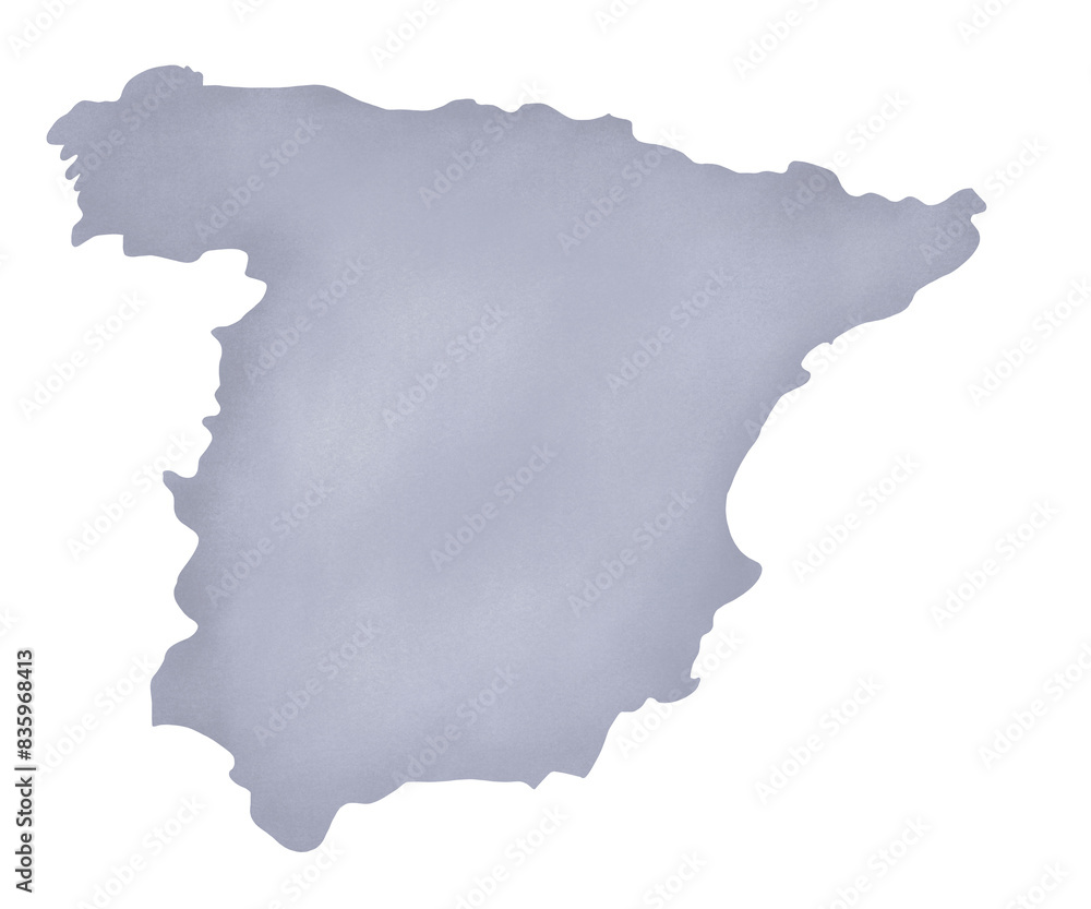 Spain Map illustration in gray color. Graphic design element for travel, geography, educational material. Png file, clip art, cut file Spain Map illustration in gray color. Graphic design element for travel, geography, educational material. Png file, clip art, cut file