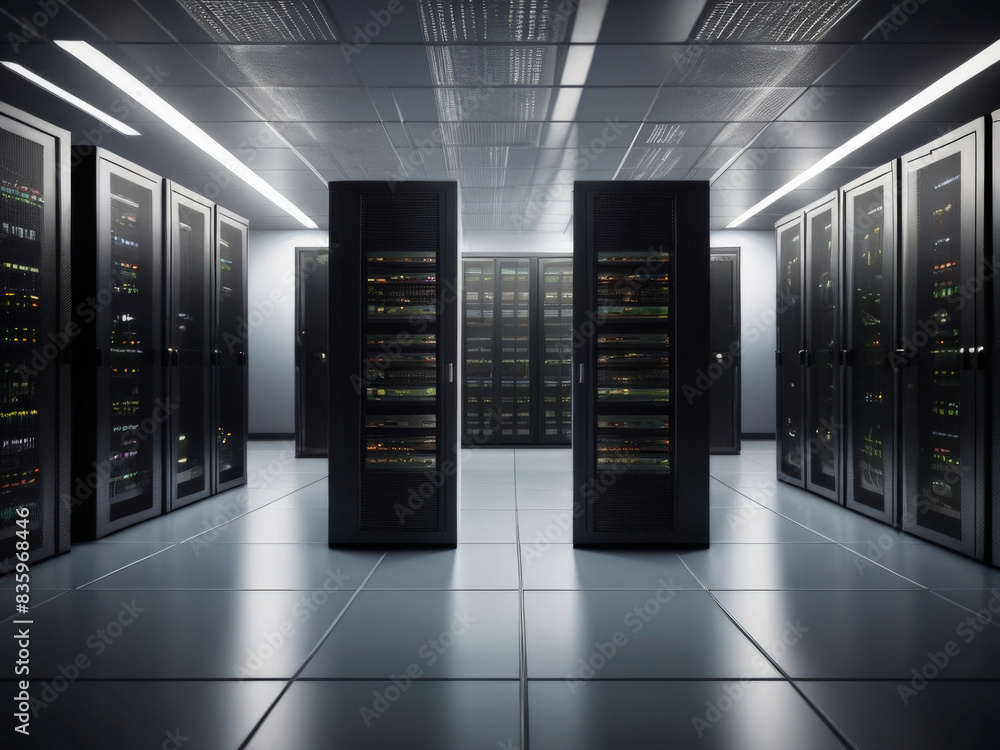 server room with servers Server racks in server room data center server rack with servers server room with servers Server racks in server room data center server rack with servers