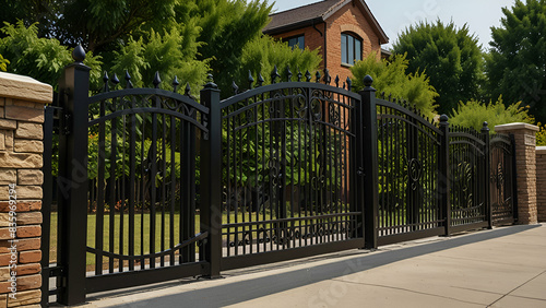  variety of gate designs, from ornate wrought iron to rustic wooden styles, showcasing diverse architectural aesthetics and functionality for different spaces.