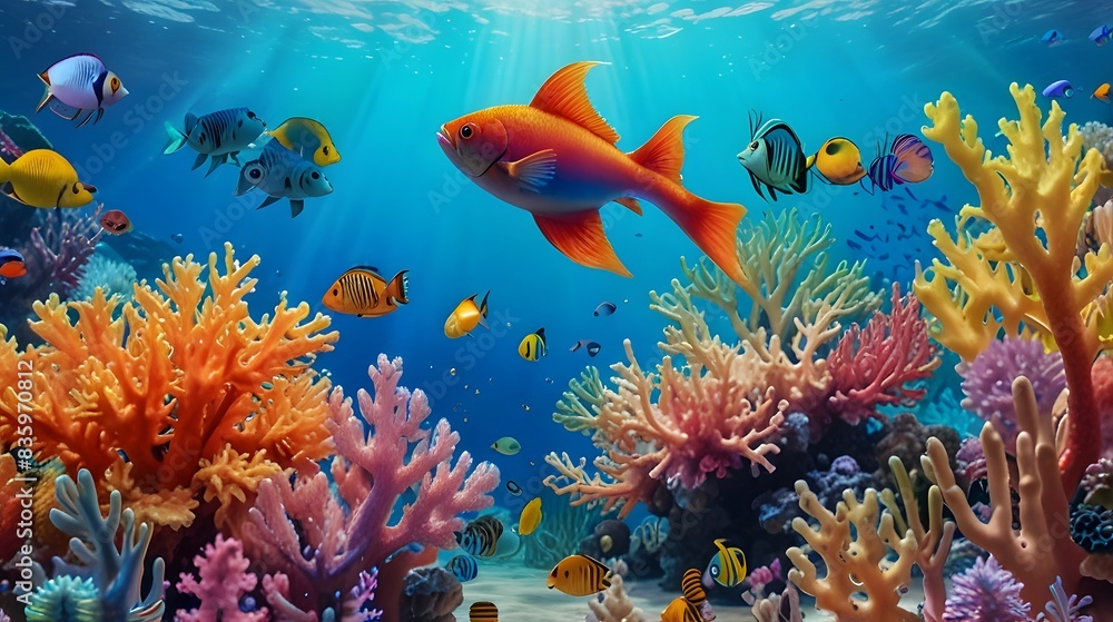 Fototapeta premium coral reef in the sea