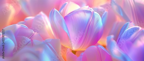 Lunar Luminescence: Glowing tulip petals bathed in the ethereal light of the moon, captured in an extreme macro shot.