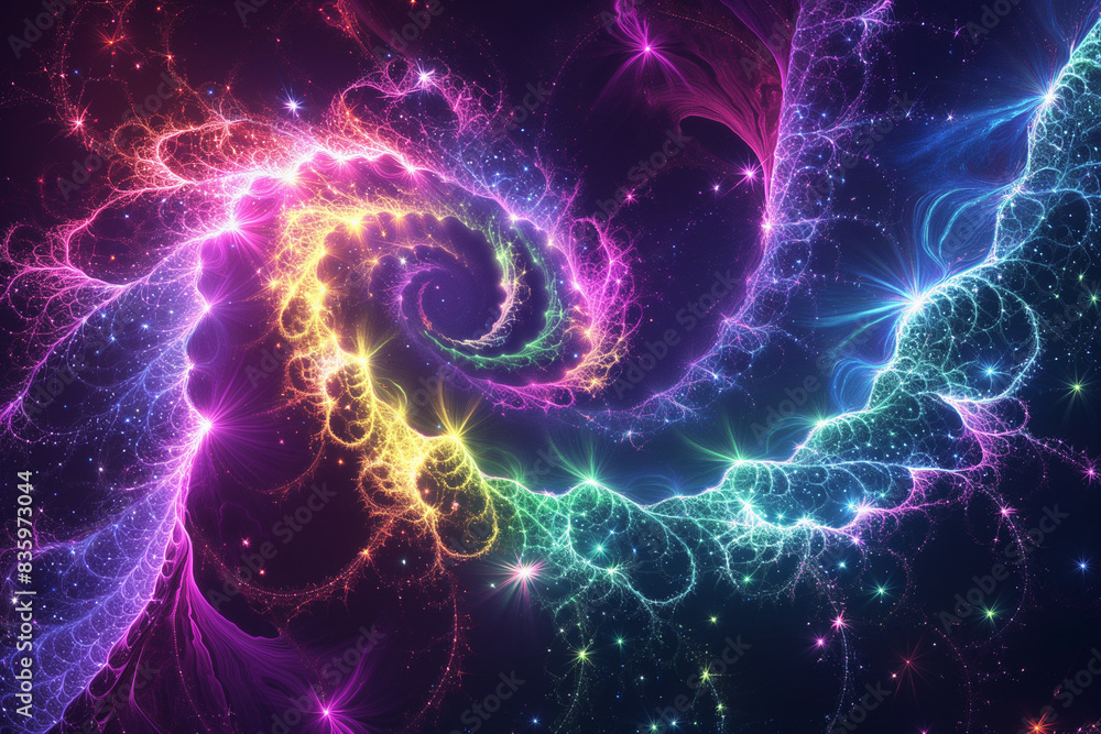 abstract background with glowing lines, Dive into the mesmerizing world ...