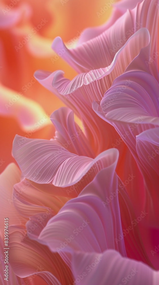 Serene Waves: Macro tulip with calming rhythms. Serene Waves: Macro tulip with calming rhythms.