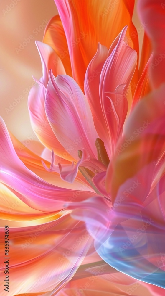 Serene Waves: Macro tulip with calming rhythms. Serene Waves: Macro tulip with calming rhythms.