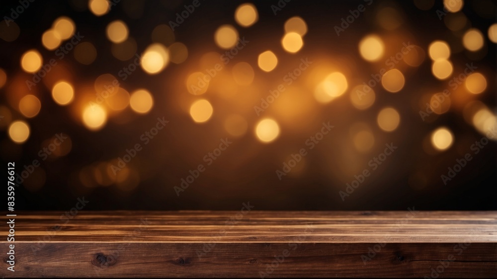 empty beautiful wood table top counter and blank wood