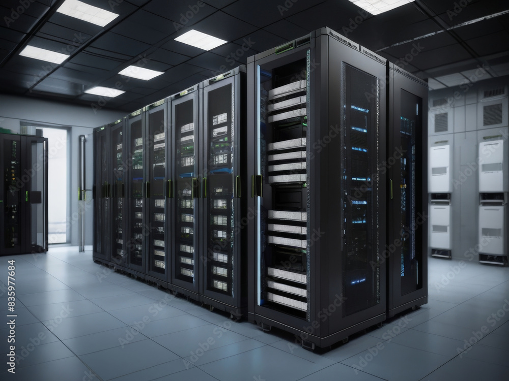 server room with servers Server racks in server room data center server rack with servers server room with servers Server racks in server room data center server rack with servers
