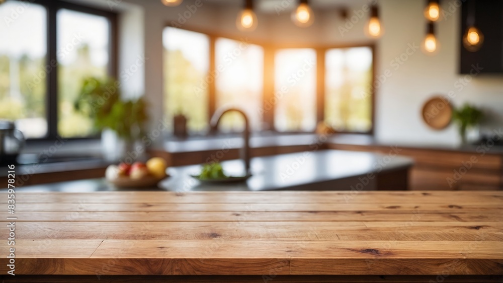 empty beautiful wood table top counter and blur bokeh empty beautiful wood table top counter and blur bokeh