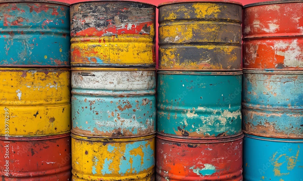 Colorful Barrels Group. Generative AI Colorful Barrels Group. Generative AI