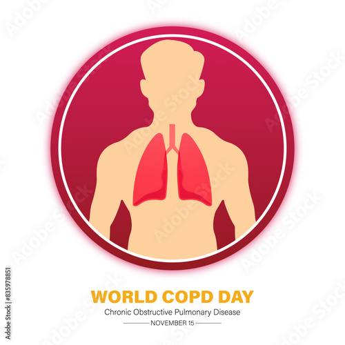 Celebrating Lung Health, Vector design for world copd chronic obstructive pulmonary disease day template design.