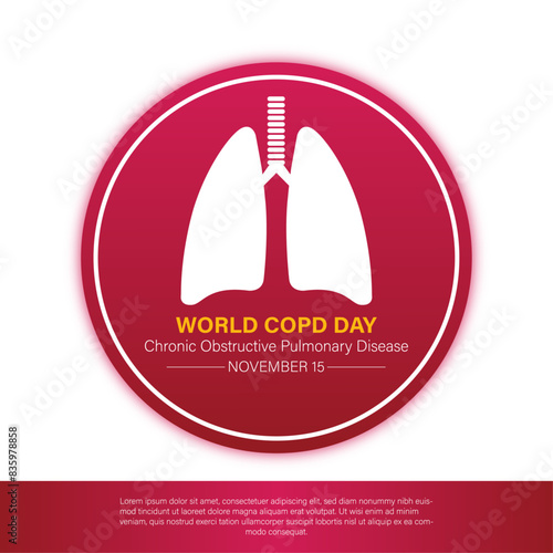 Vector design for world copd chronic obstructive pulmonary disease day template design.