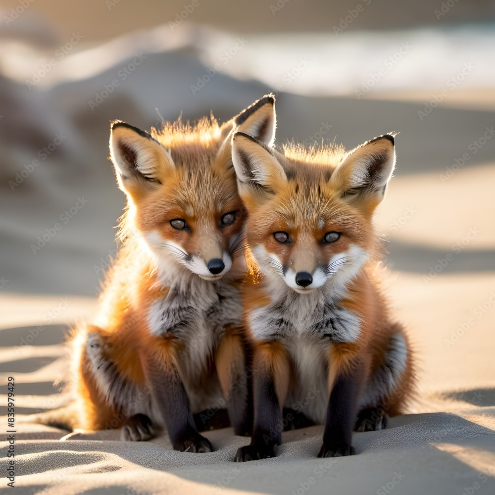 Solitary Stance: A Red Fox Sitting Proudly in Isolation Solitary Stance: A Red Fox Sitting Proudly in Isolation