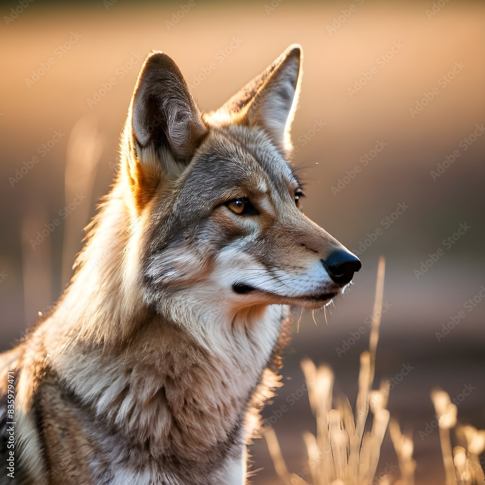 Graceful Red Fox: Majestic Wildlife Against a White Background Graceful Red Fox: Majestic Wildlife Against a White Background