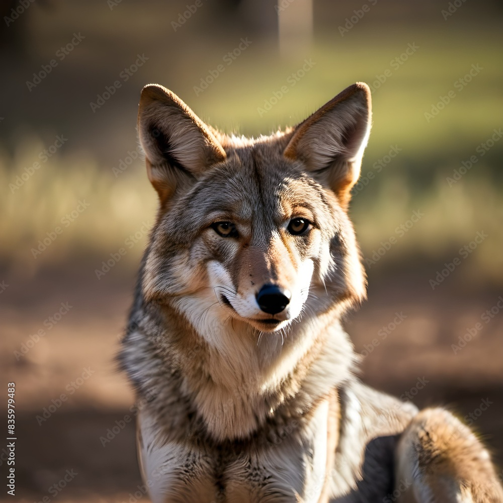 Fototapeta premium Inquisitive Beauty: Portrait of a Red Fox on White