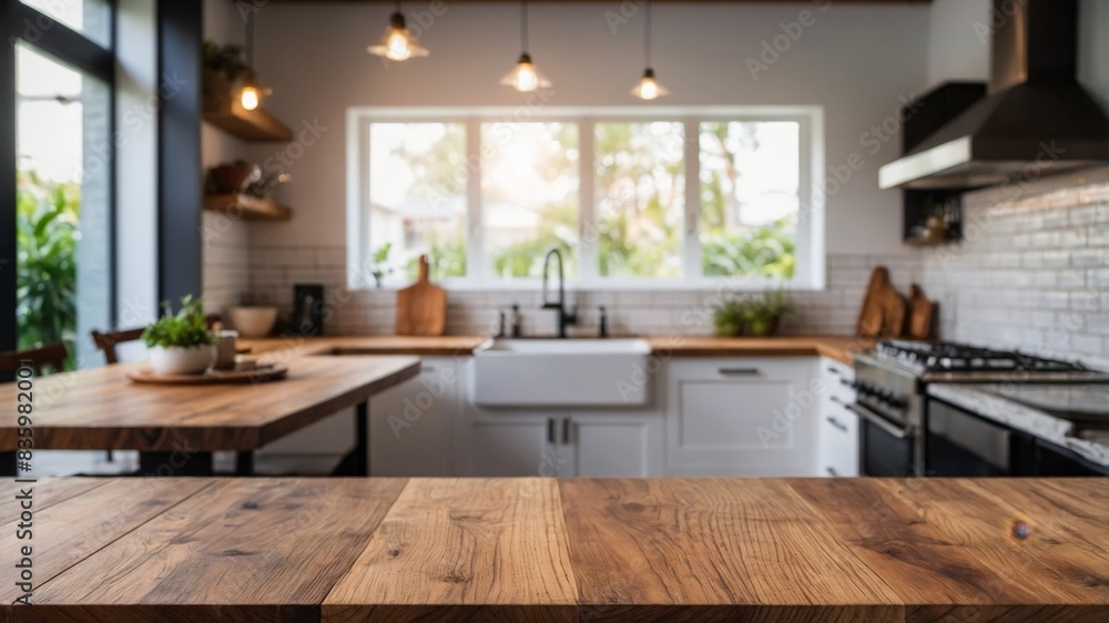 empty beautiful wood table top counter and blur bokeh empty beautiful wood table top counter and blur bokeh