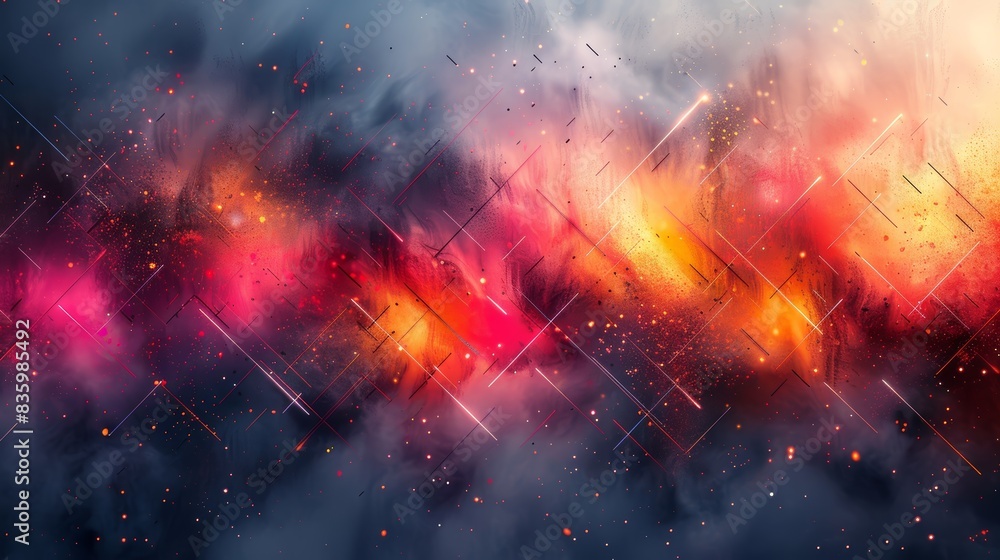 Vibrant abstract background with colorful smoke and bright lights. Perfect for artistic designs and creative projects. Vibrant abstract background with colorful smoke and bright lights. Perfect for artistic designs and creative projects.