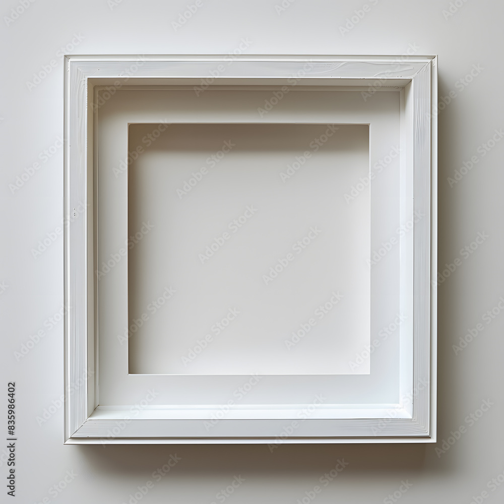 Empty white wooden frame mock up isolated on a white background Empty white wooden frame mock up isolated on a white background