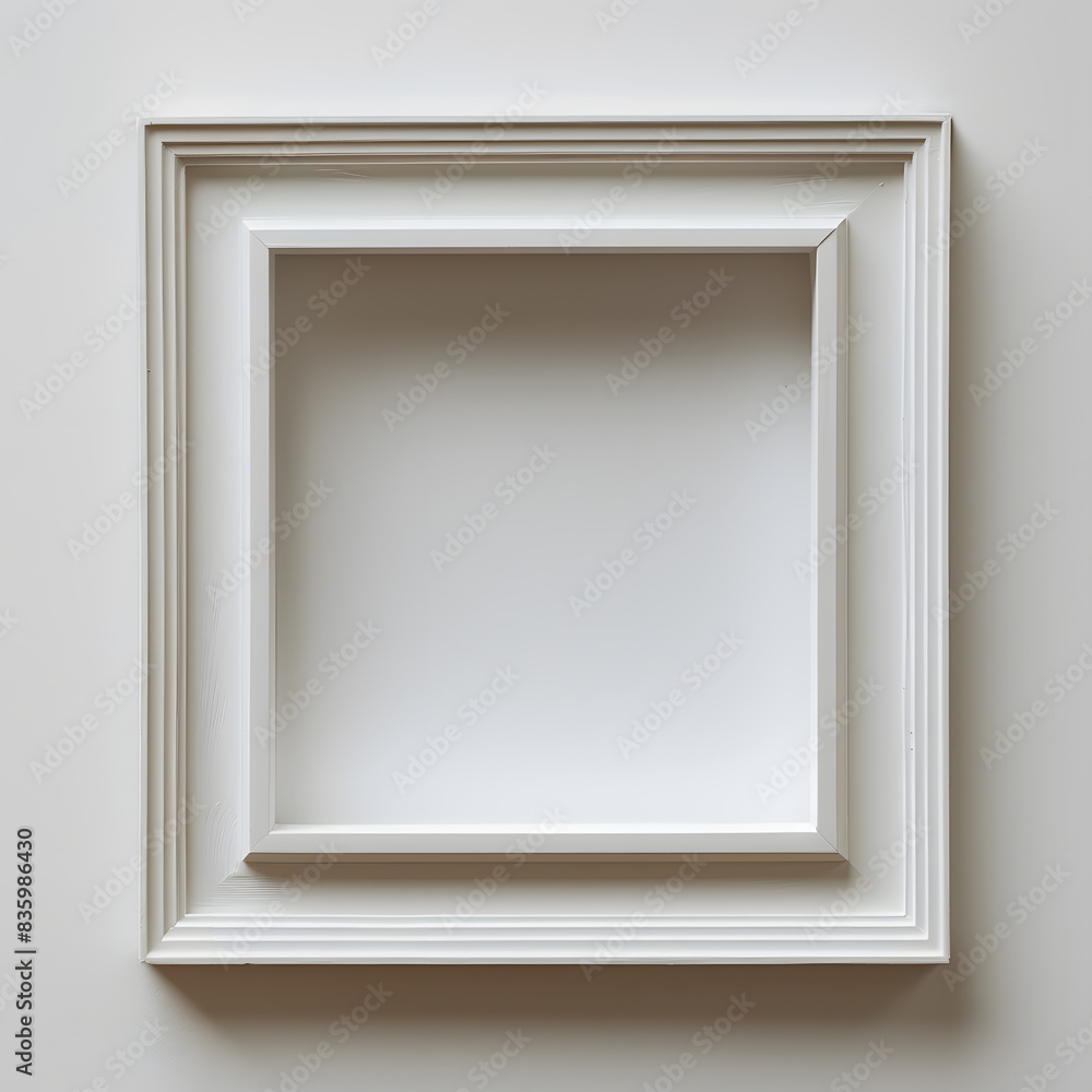 Empty white wooden frame mock up isolated on a white background Empty white wooden frame mock up isolated on a white background