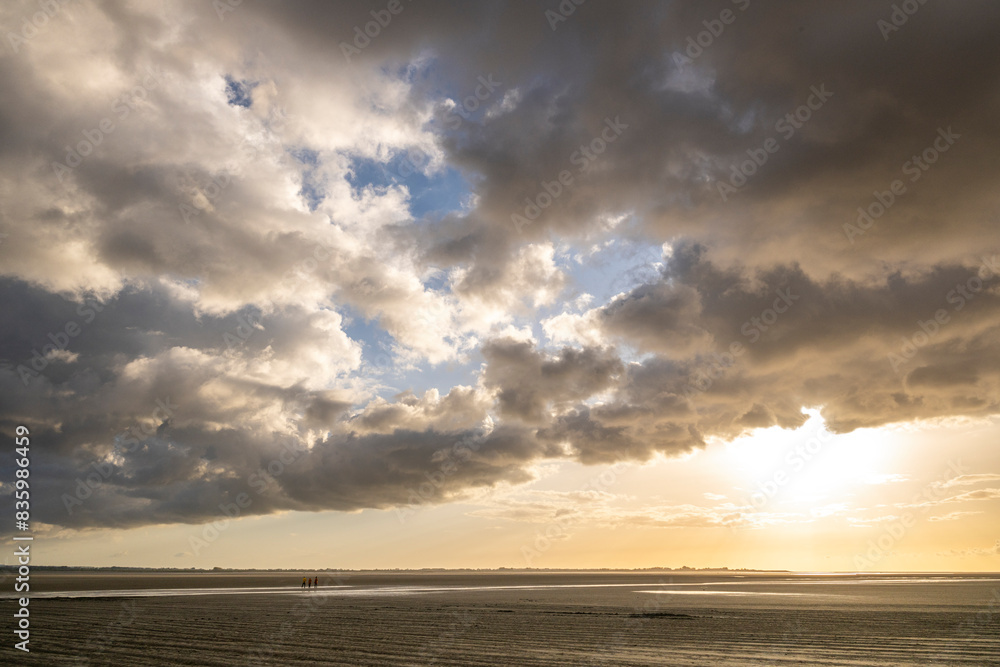 Obraz premium Eclaircie sur la plage du Crotoy