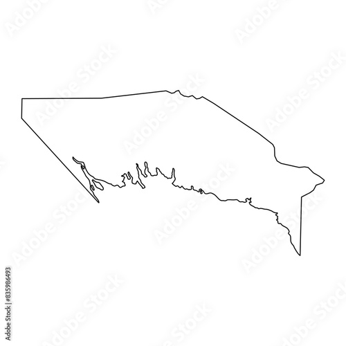 Gulf Province map, administrative division of Papua New Guinea. Vector illustration.