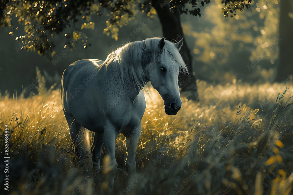 Fototapeta premium A majestic horse, showcasing its strength and beauty.