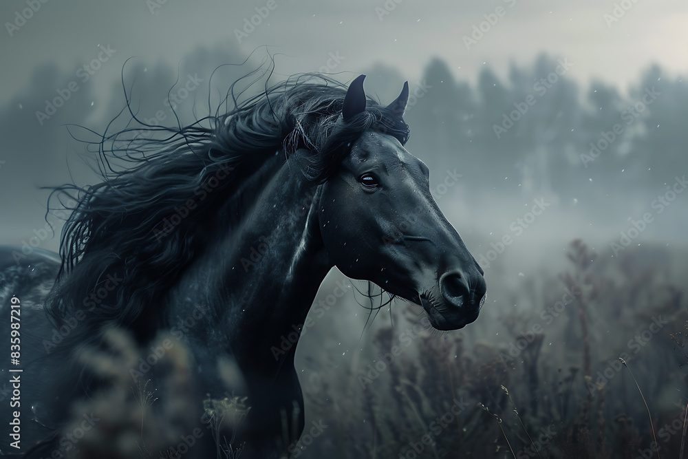 A majestic horse, showcasing its strength and beauty. A majestic horse, showcasing its strength and beauty.