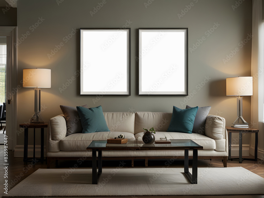 Mockup frame in interior background, Mockup frame in interior background,