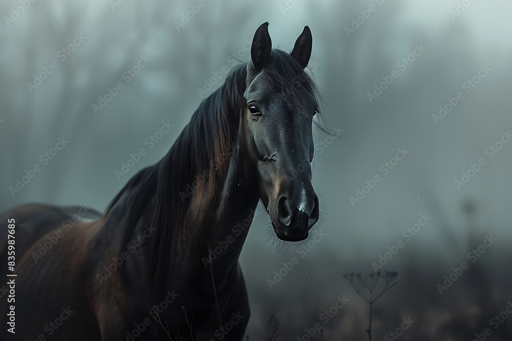 Obraz premium A majestic horse, showcasing its strength and beauty.