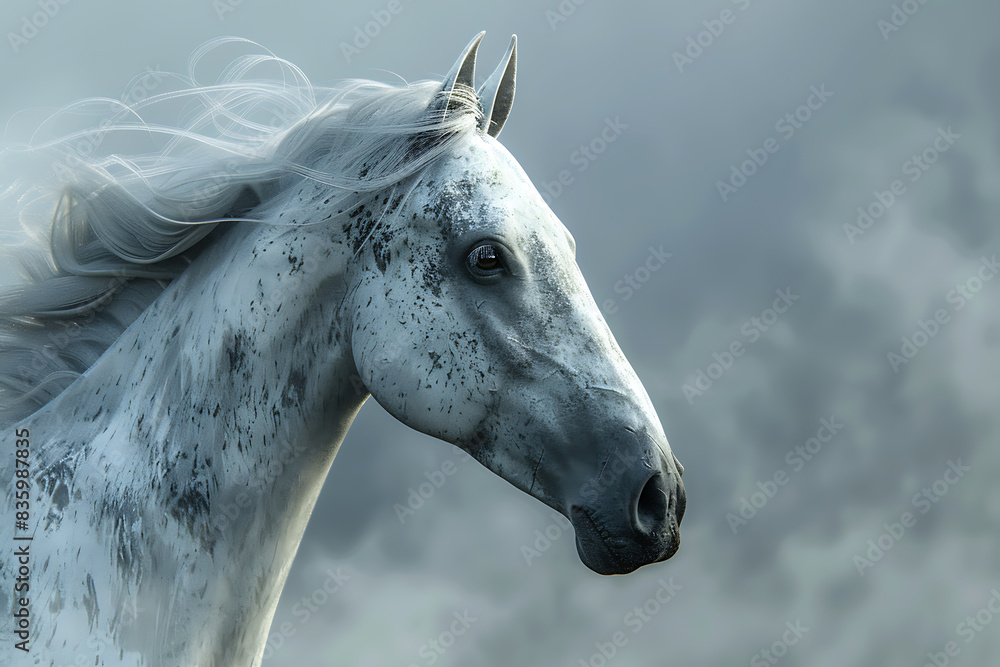 Obraz premium A majestic horse, showcasing its strength and beauty.