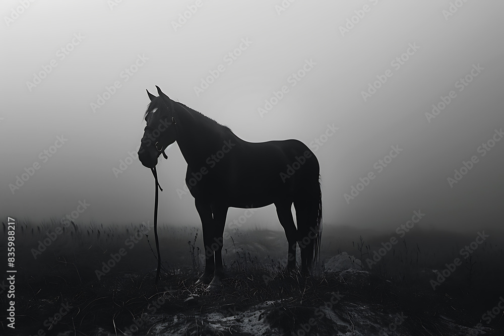 A majestic horse, showcasing its strength and beauty. A majestic horse, showcasing its strength and beauty.