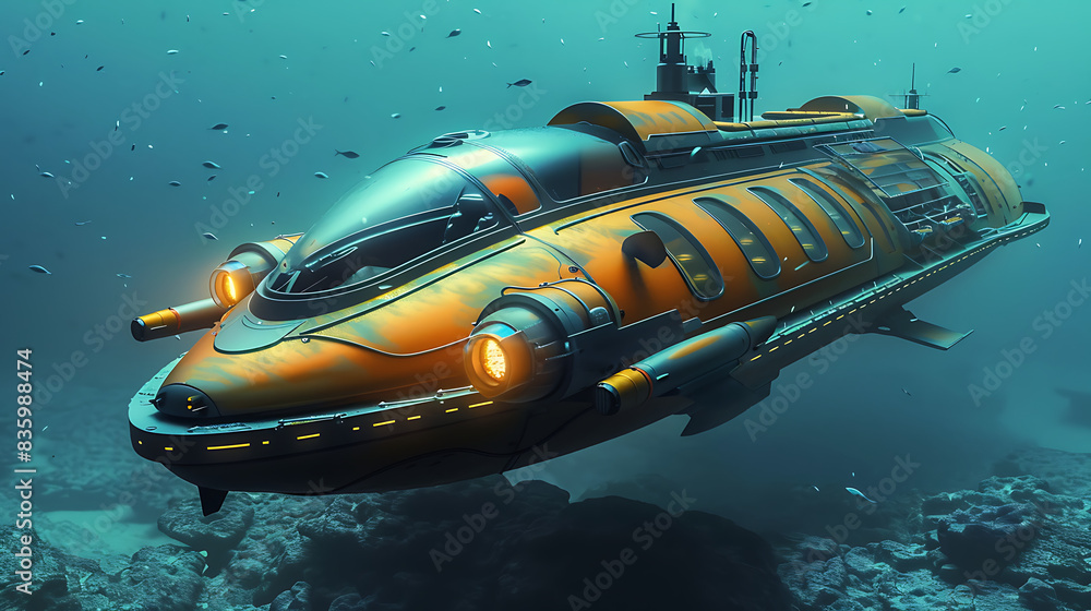 Futuristic Underwater Cargo Submarine: Redefining Transportation Futuristic Underwater Cargo Submarine: Redefining Transportation