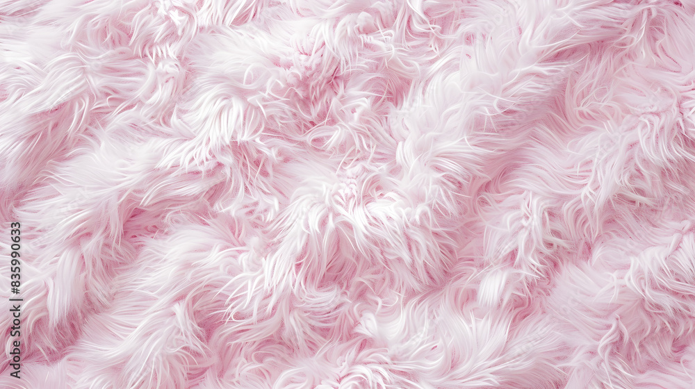 Pink fluffy carpet, top view background Pink fluffy carpet, top view background