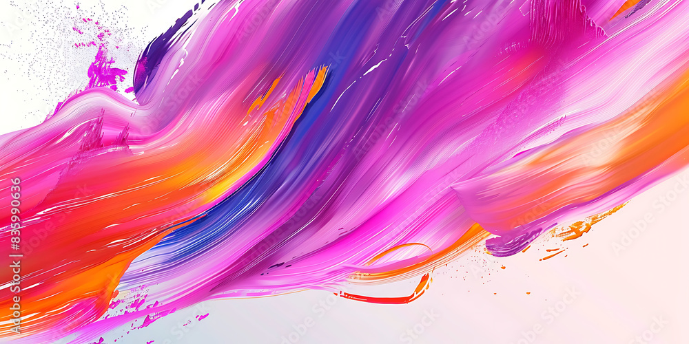 Vibrant Abstract Brush Stroke Background, Dynamic Colorful Brush Stroke Abstract Background - Ai Generated Vibrant Abstract Brush Stroke Background, Dynamic Colorful Brush Stroke Abstract Background - Ai Generated