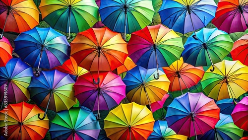 Colorful umbrella design symbolizing DEIB concept, diversity, equity, inclusion, belonging, umbrella, colorful, pattern, concept, symbol, unity, harmony, representation, equality, acceptance