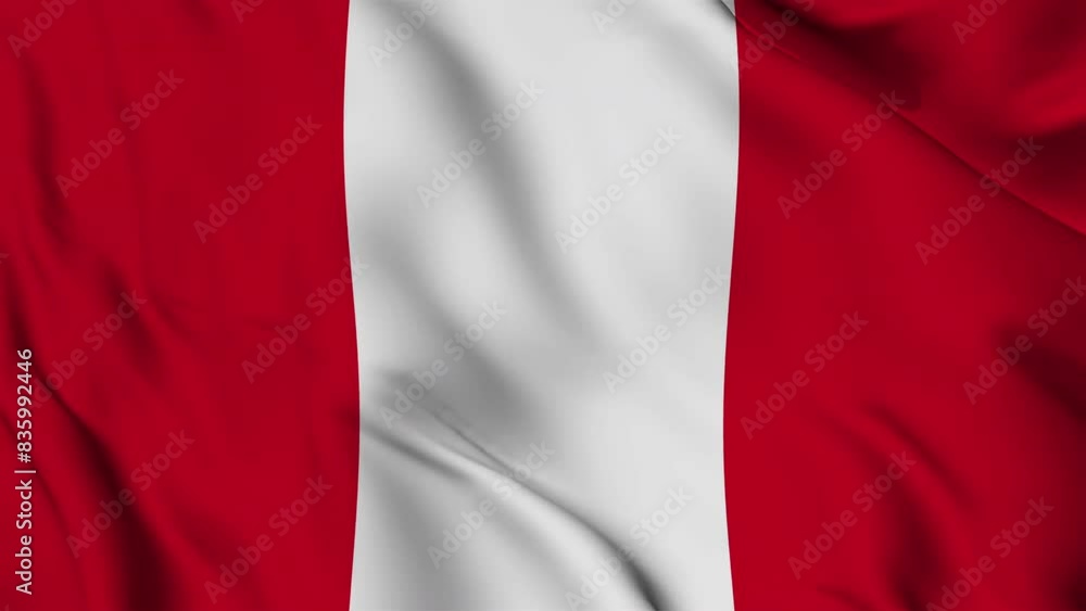 Peru flag waving seamless loop animation. 4K Peru flag waving seamless loop animation. 4K