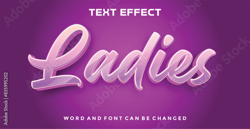 Ladies editable text effect