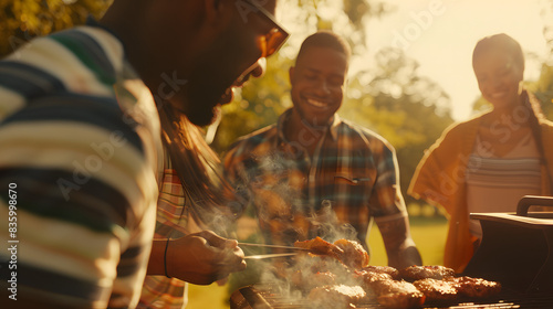 people enjoying barbecue on a beautiful sunny day