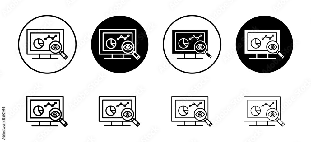 Monitoring icon vector set collection for web Monitoring icon vector set collection for web