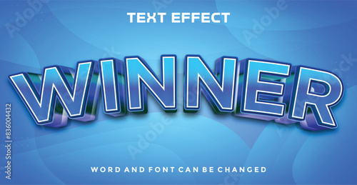 Winner  editable text effect