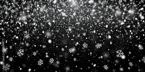 White snow falling on black background, snow, falling, white, black, background, winter, cold, contrast, abstract, seasonal, minimalistic, weather, purity, stark, monochrome, Christmas