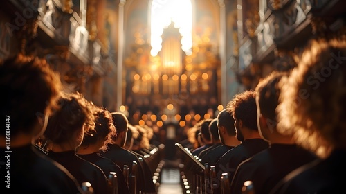 Choir Performing Traditional Songs in a Historic Church with Stunning Acoustics
