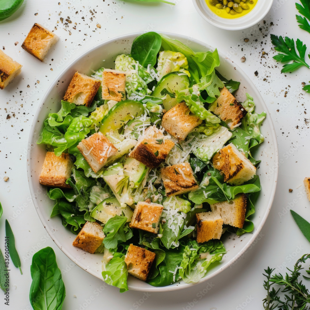 greek with vegetables cruton and herbs greek with vegetables cruton and herbs