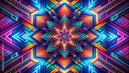 Vibrant abstract geometric patterns in futuristic design , geometric, abstract, vibrant, futuristic, background, texture, modern, digital, colorful, shapes, pattern,technology, innovation