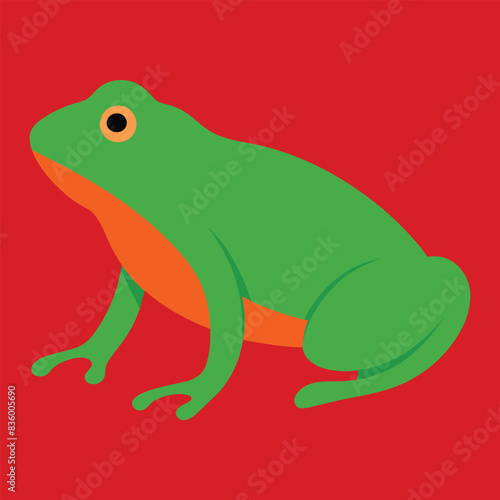 Solid color Darwin   s Frog animal vector design