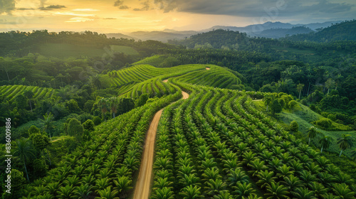 Wallpaper Mural Arial view of palm plantation Torontodigital.ca