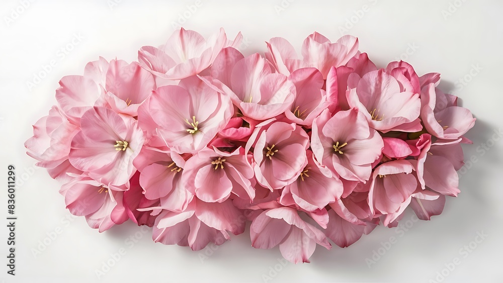 Beautiful pink flowers on a white background Beautiful pink flowers on a white background
