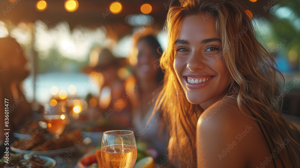portrait of caucasian woman with glass of white wine in cafe or restaurant. young blonde woman sits posing, concept of celebration, enjoying alcohol, style and fashionable lifestyle portrait of caucasian woman with glass of white wine in cafe or restaurant. young blonde woman sits posing, concept of celebration, enjoying alcohol, style and fashionable lifestyle