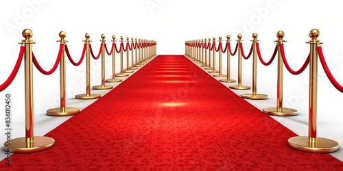 Red carpet isolated on background  luxury  event  entrance  exclusive  VIP  entertainment  award  glamorous  Hollywood  ceremony  elegant  glitz  premiere  gala  celebrity  fame  star
