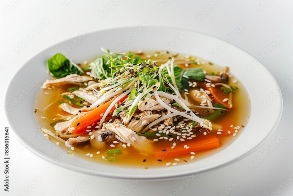 Earthy Texture and Satisfying Crunch in Asian Chicken Salad Soup Earthy Texture and Satisfying Crunch in Asian Chicken Salad Soup
