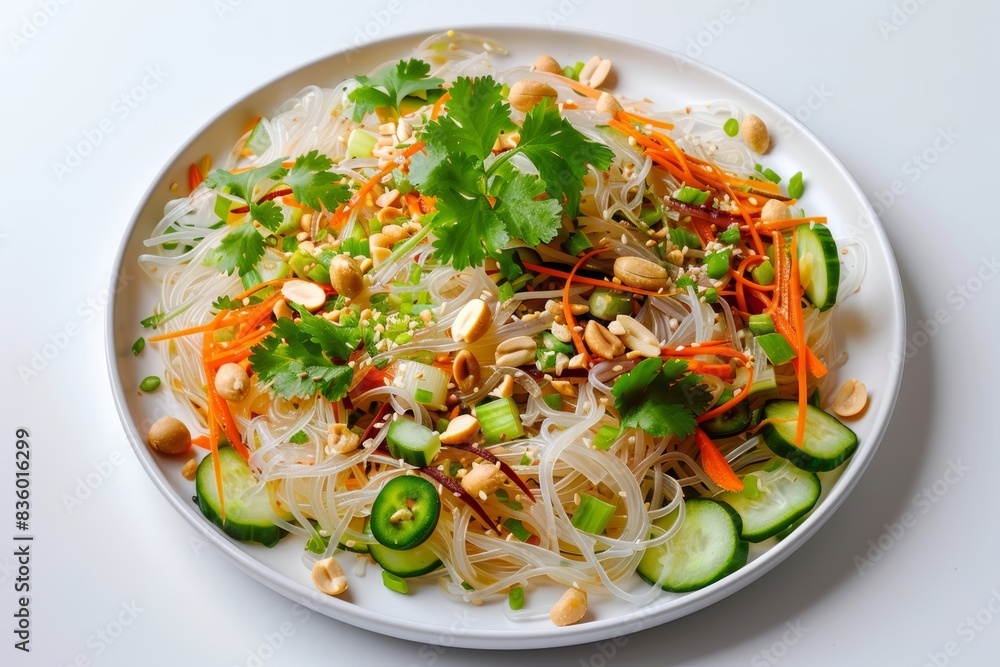 Artfully Arranged Asian Noodles with Fresh Lime and Ginger Sauce Artfully Arranged Asian Noodles with Fresh Lime and Ginger Sauce